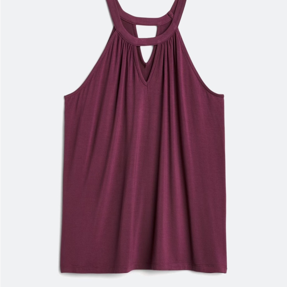 2/$30 🌸 Market & Spruce Red Halter Sleeveless Tank Top with Keyhole Detail